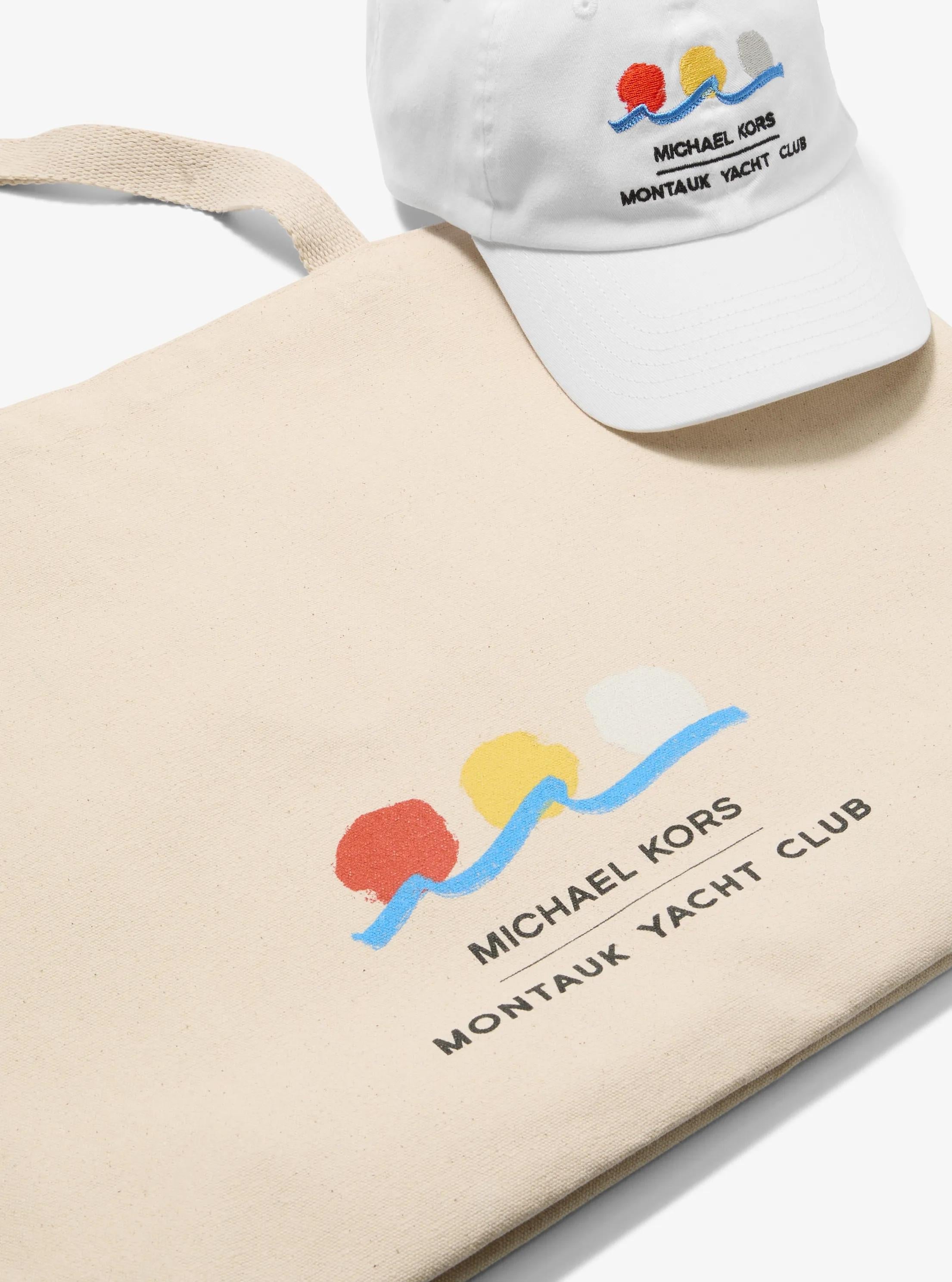 Michael Kors x Montauk Yacht Club Cotton Canvas Tote Bag Designer Handbag Fashion Shoulder Bag