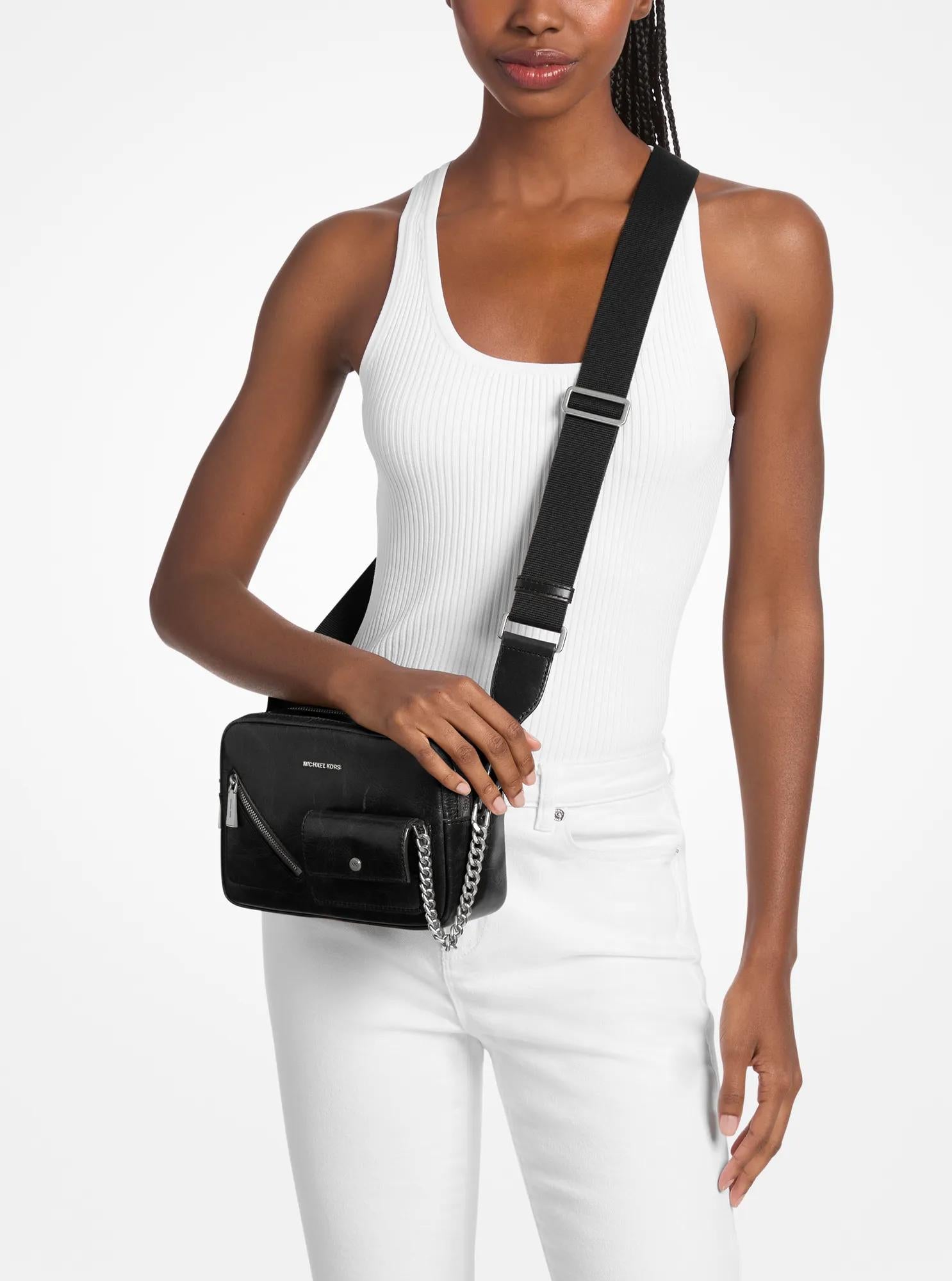 Bryant Medium Leather Camera Crossbody Bag With Card Case Designer Handbag Fashion Shoulder Bag