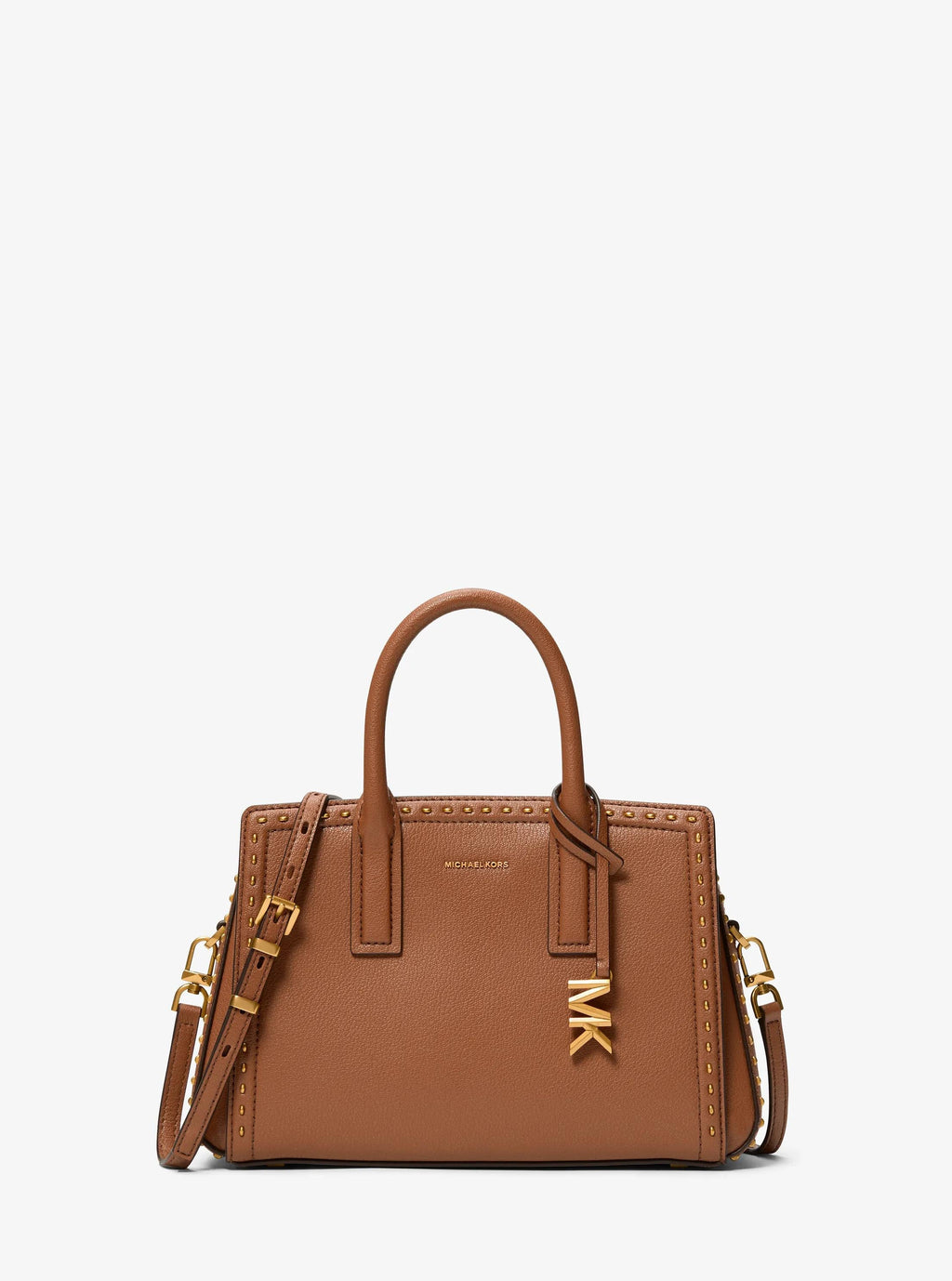 Laila Small Studded Leather Satchel Designer Handbag Fashion Shoulder Bag