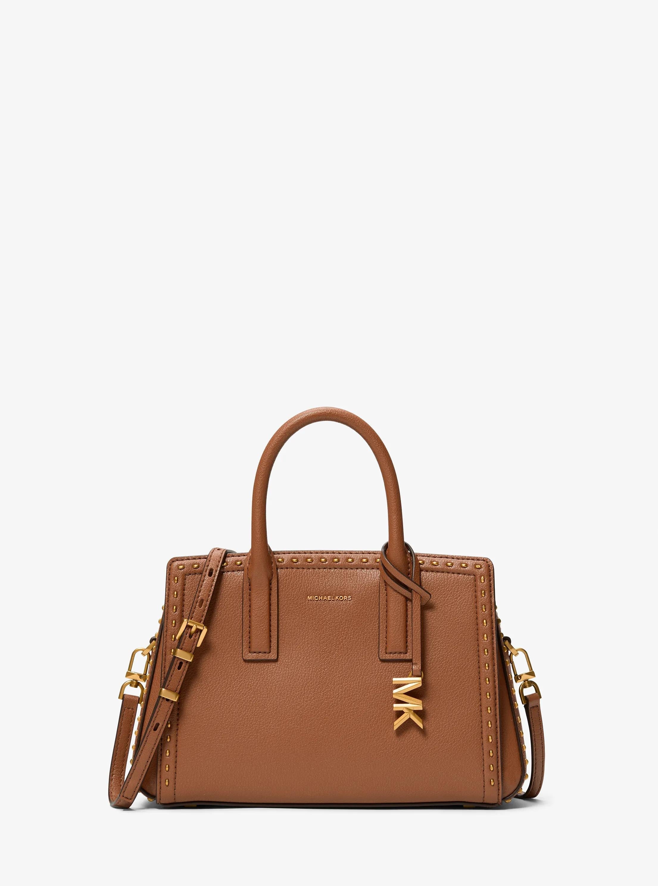Laila Small Studded Leather Satchel Designer Handbag Fashion Shoulder Bag