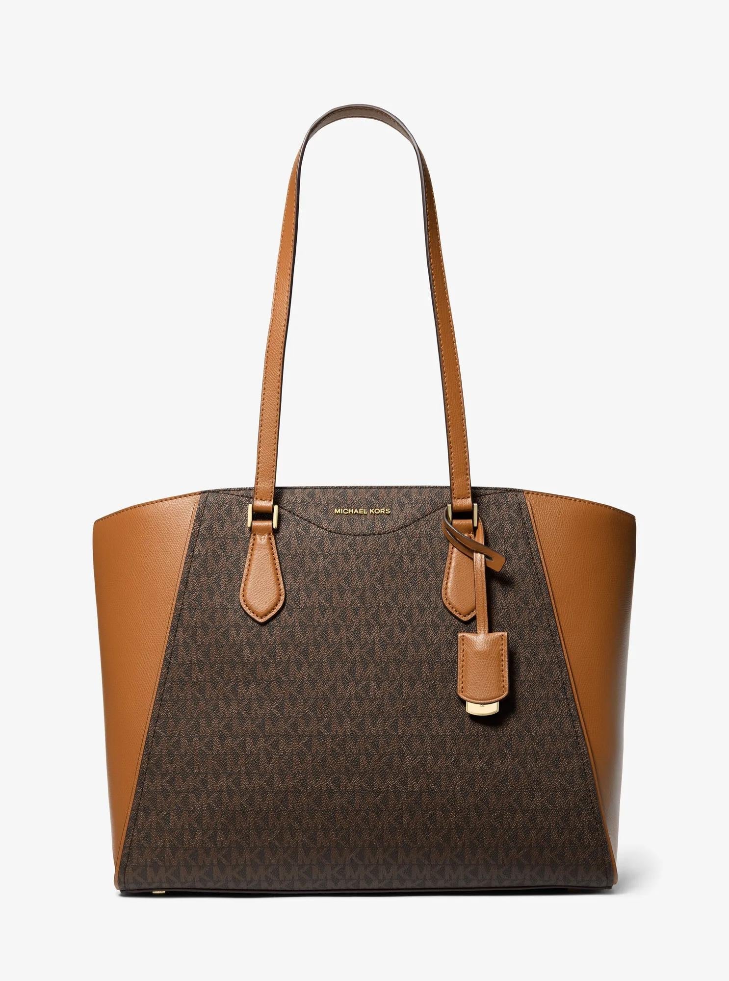 Taryn Large Signature Logo and Leather Tote Bag Designer Handbag Fashion Shoulder Bag