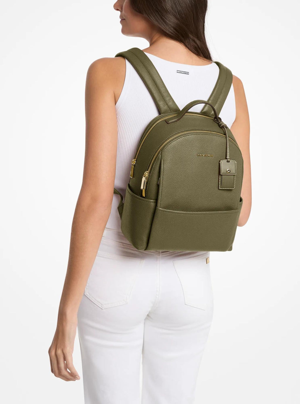 Sable Medium Pebbled Leather Backpack Designer Handbag Fashion Shoulder Bag
