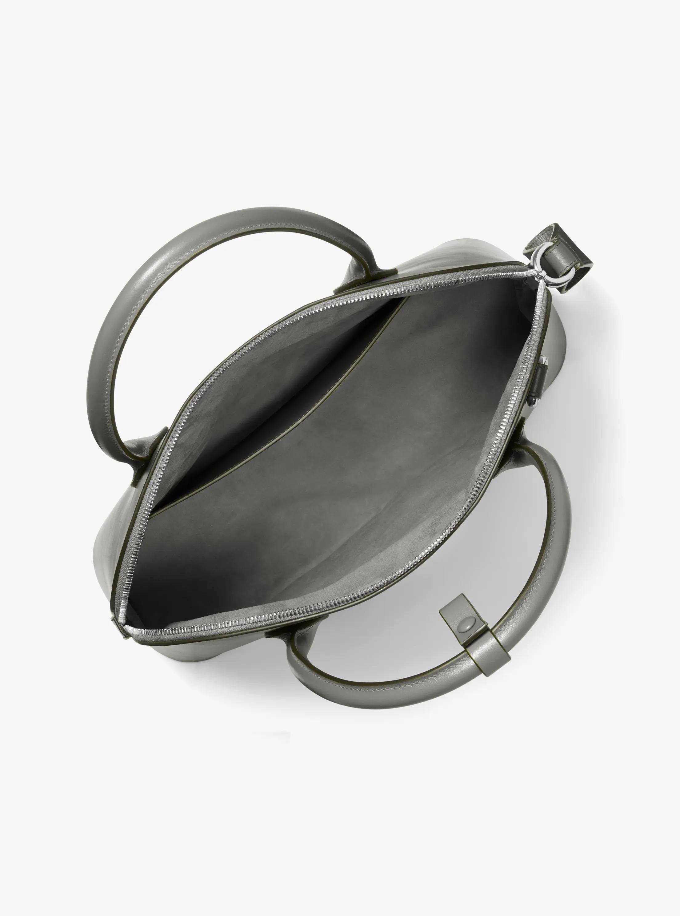 Kaitlin Large Leather Dome Satchel Designer Handbag Fashion Shoulder Bag