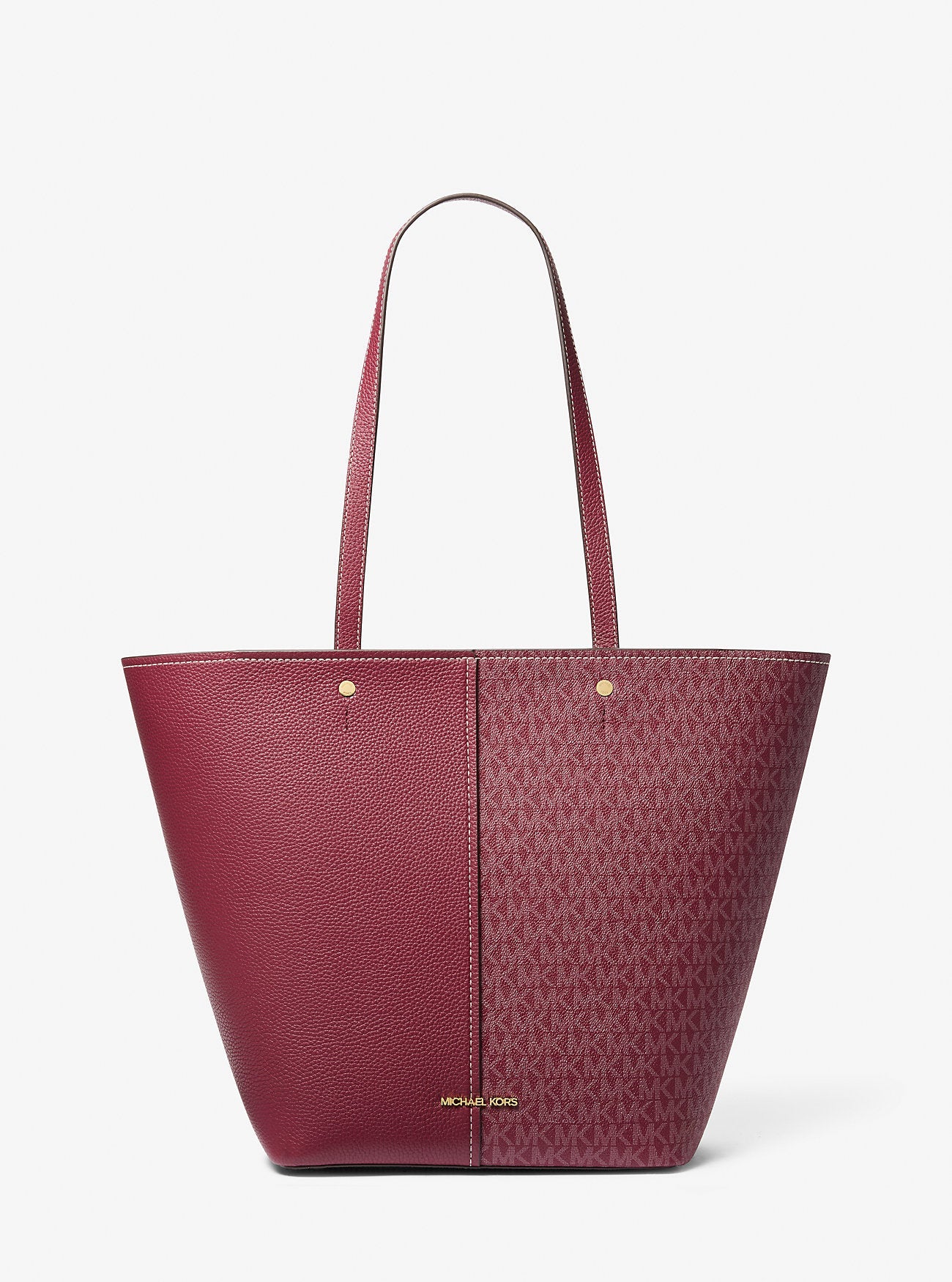 Flora Large Signature Logo and Leather Tote Bag Designer Handbag Fashion Shoulder Bag