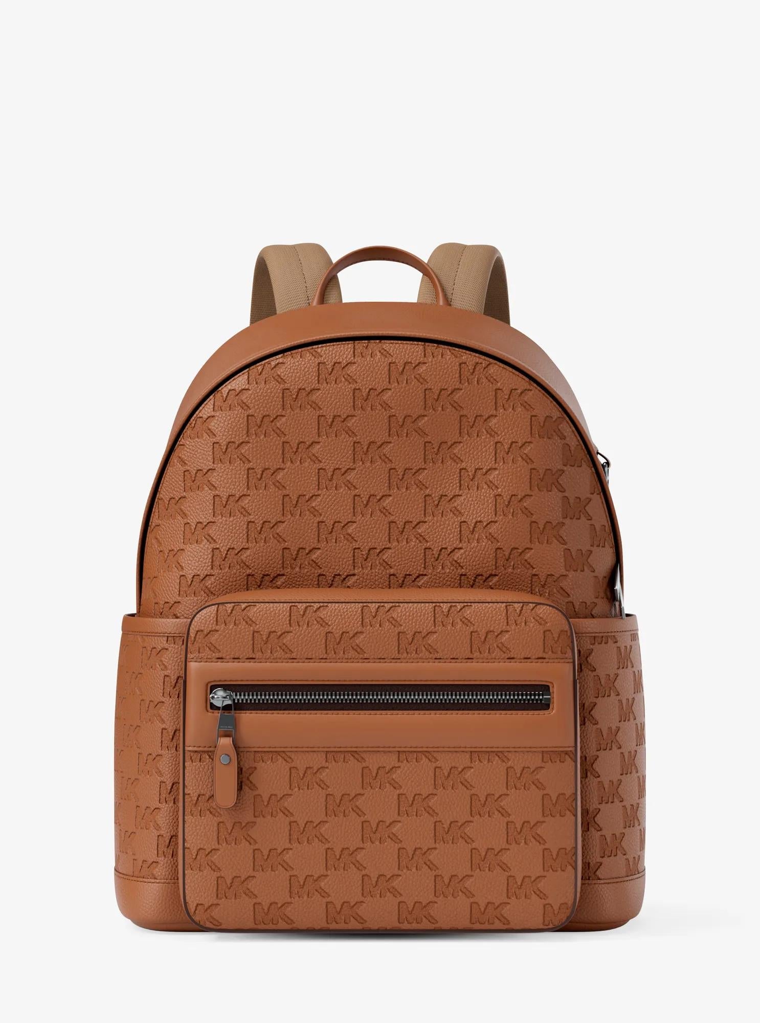 Jet Set Medium Logo Debossed Pebbled Leather Backpack Popular Style Fashion Accessory