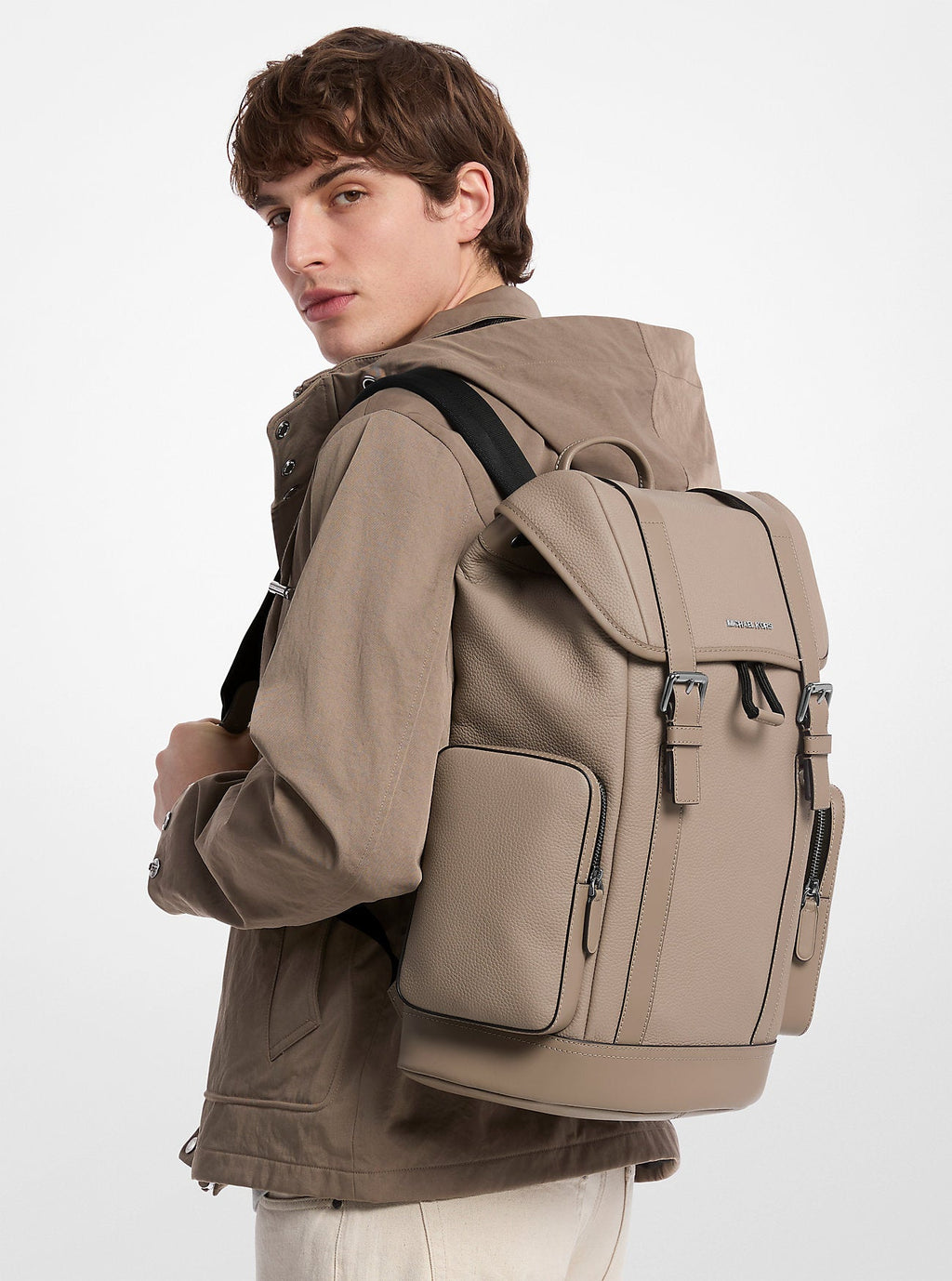 Hudson Pebbled Leather Backpack Popular Style Fashion Accessory
